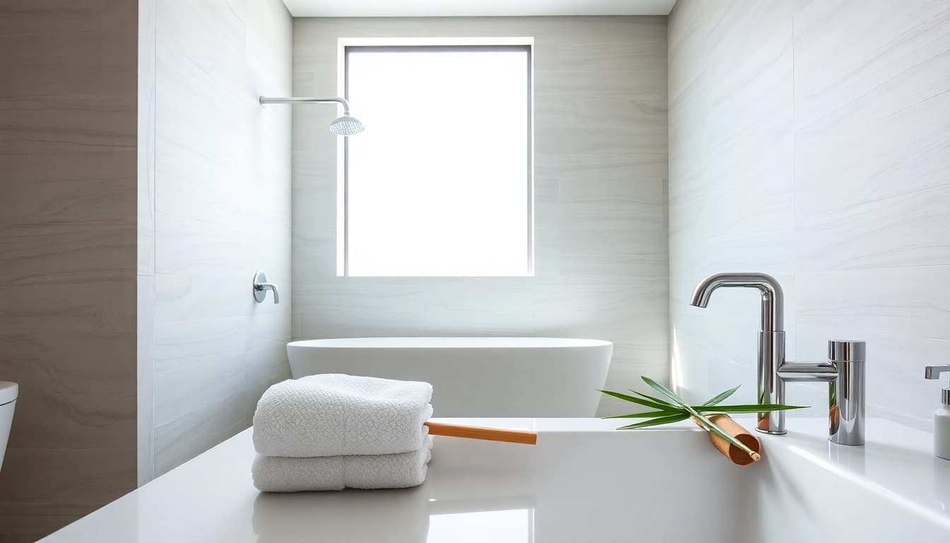 Experience elegant showers au with stylish features and serene design in a modern bathroom setting.