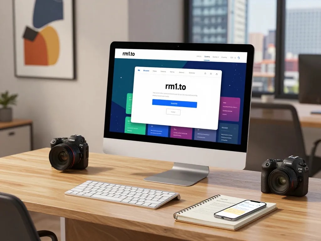 Secure rm1.to login workspace with vibrant dashboard and user-friendly tools.