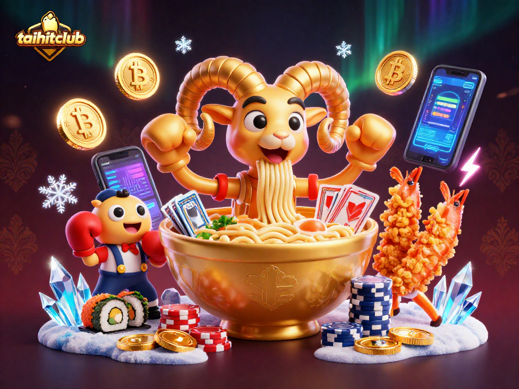 Engage in thrilling gaming at taihitclub with vibrant characters and crypto elements.