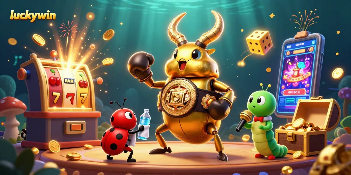 Experience excitement with luckywin's thrilling slots and casino games in a vibrant, dynamic setting.