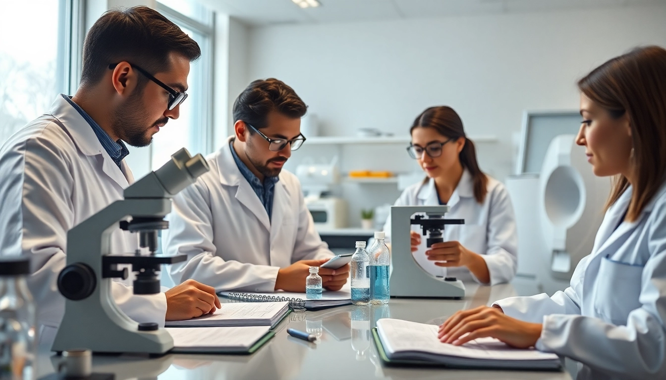 Explore peptide innovations at https://hydroresearchpeptides.com/ with scientists in a high-tech lab environment.