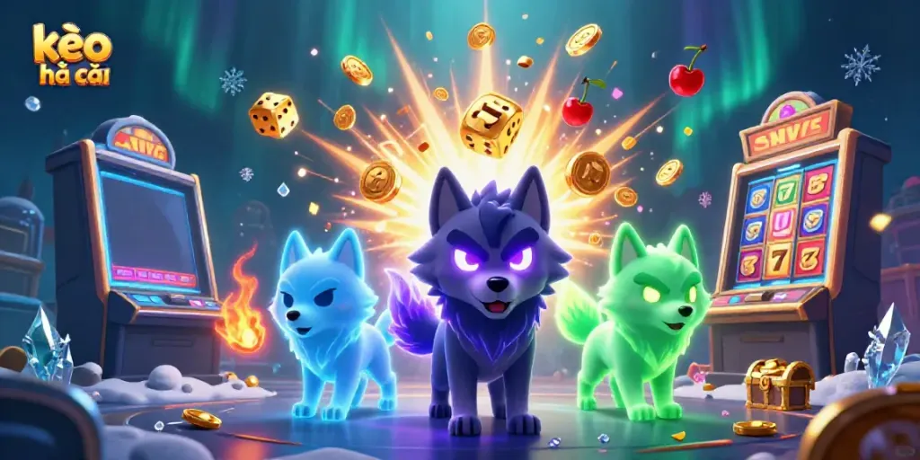 Experience thrilling kèo nhà cái action with a captivating scene, showcasing dynamic characters and casino elements.