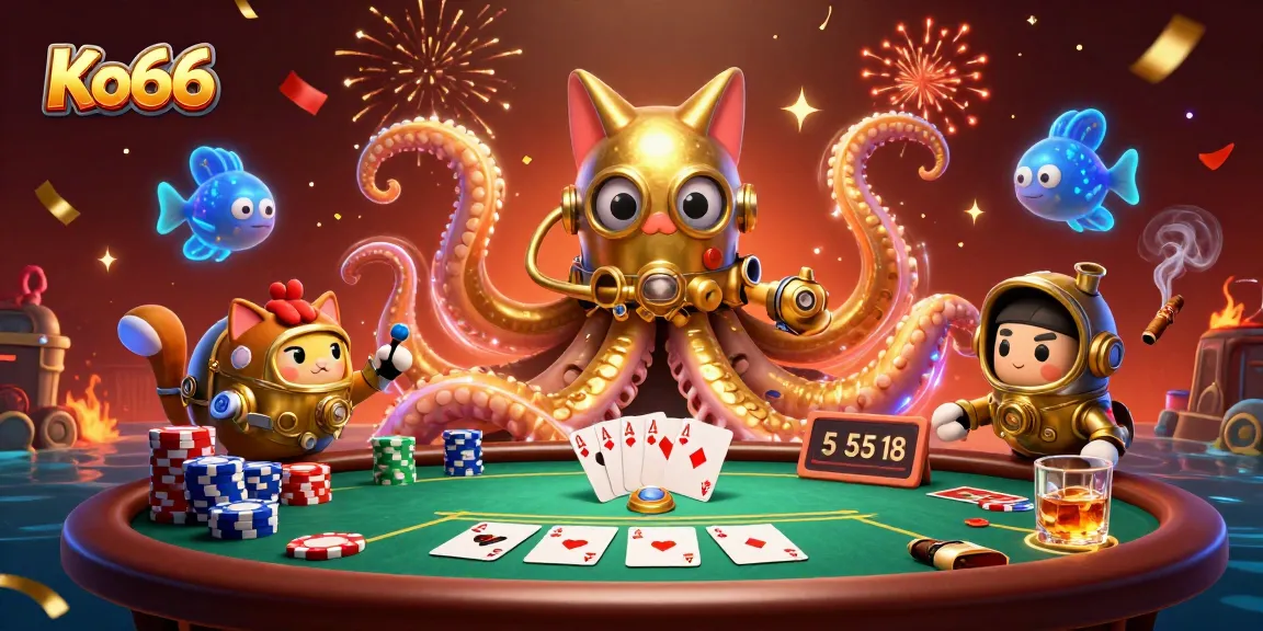Engage with thrilling Ko66 poker action set in a vibrant undersea casino.