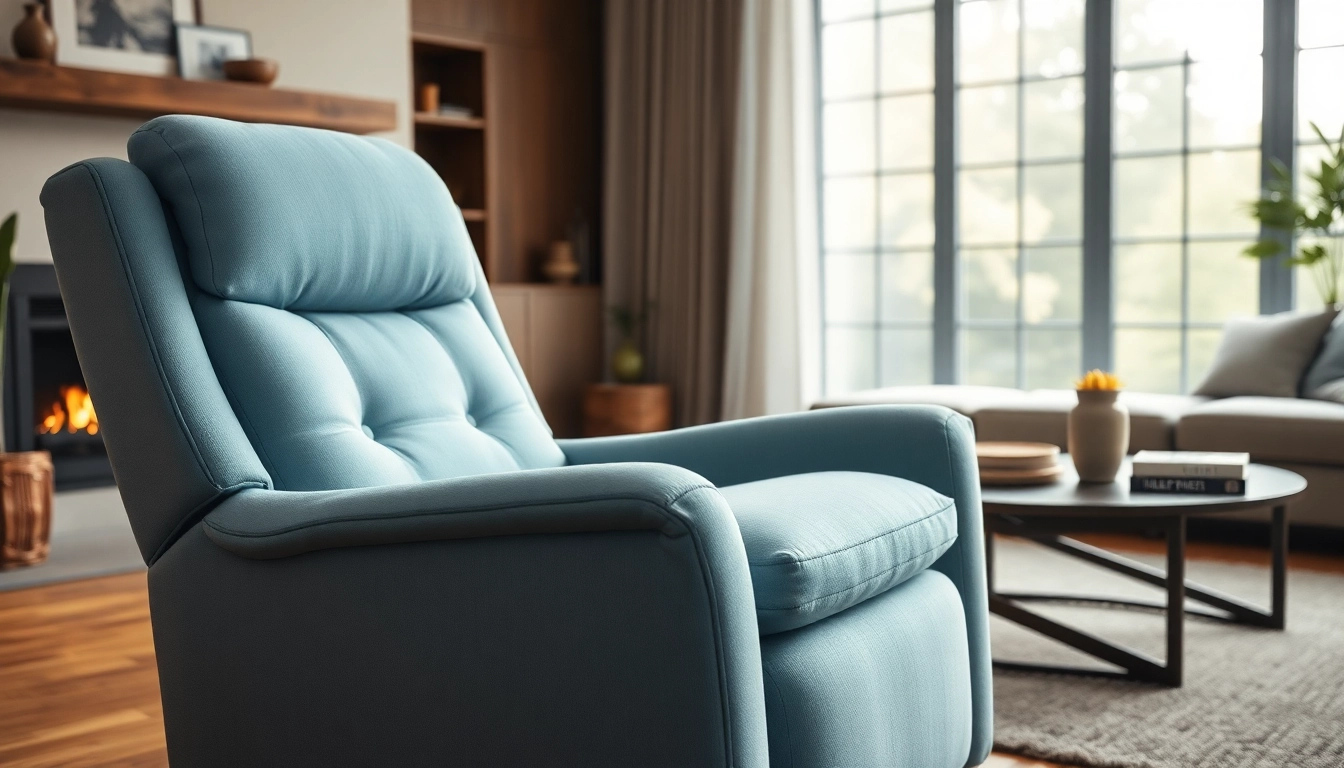 Relaxed individual enjoying a sleep recliner chair in a modern living room setting