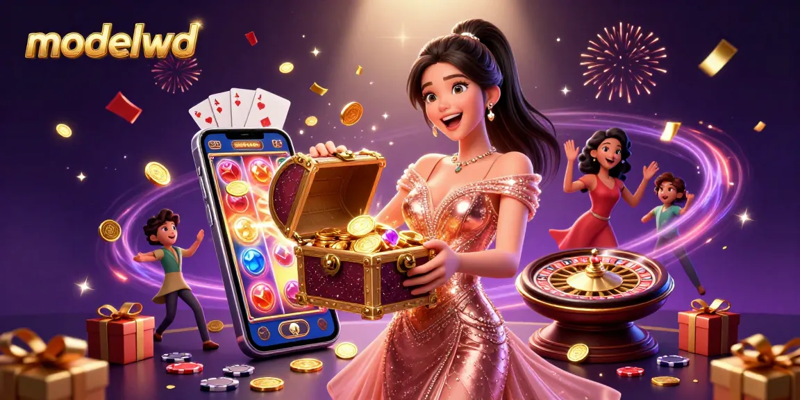 Experience thrilling wins at modalwd with a treasure chest overflowing with coins and slot game excitement.