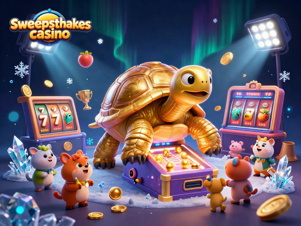 Engage in exciting gameplay at a sweepstakes casino with vibrant 3D characters and dynamic elements.