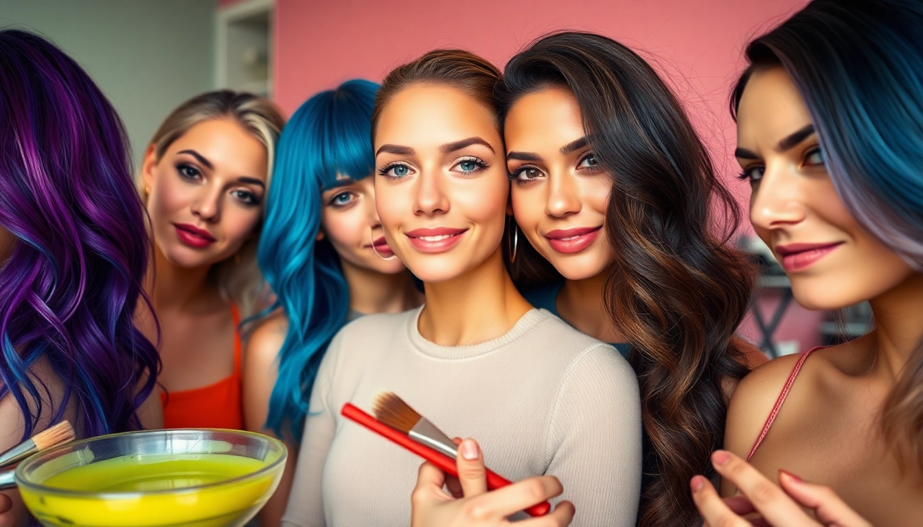 Vibrant hair coloration showcasing various colors reflecting the trend of coloration cheveux.