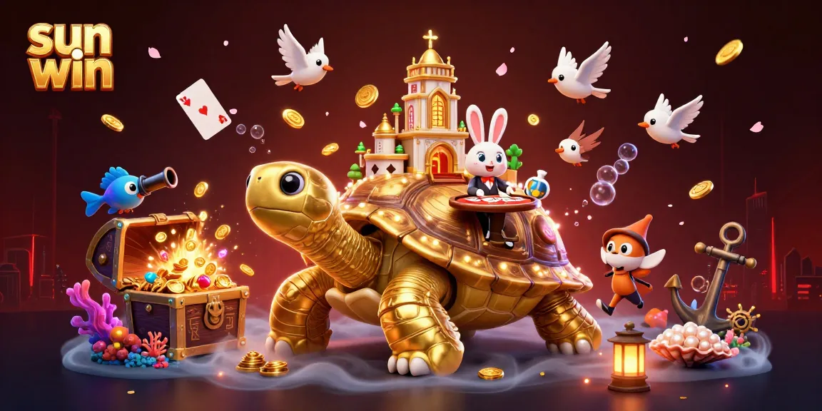 Experience the thrill of winning at sun win with vibrant casino elements and engaging characters.