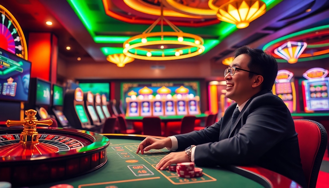 Exciting gameplay experience at trang chu 789win featuring winning jackpots and vibrant casino tables.