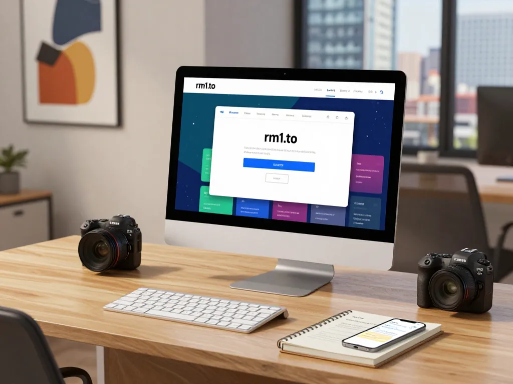Secure rm1.to login workspace with vibrant dashboard and user-friendly tools.