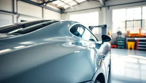 Protect your vehicle with expert paint protection film near me during installation.