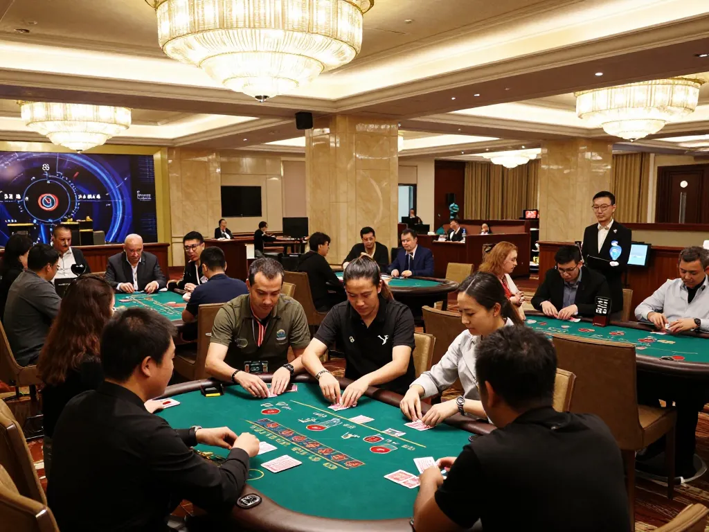 Players at blackjack tables in an upscale casino environment, emphasizing 88vvgo excitement and strategic gameplay.