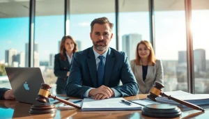 Clearwater truck accident lawyer advising clients in a professional office environment.